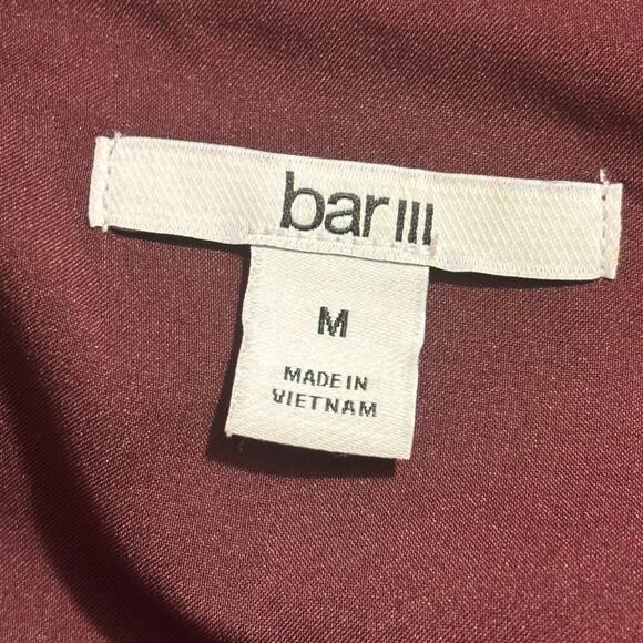 Bar III NWT Women's V-Neck Draped-Skirt Mini Dress-Size Medium - Picture 5 of 7